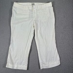 Converse One Star Women's Linen Off White Cotton Linen Blend Pants Sz 16 Fit 3
